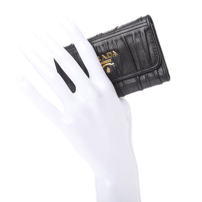 Prada Nappa Gaufre 6 Key Holder Black 2 of 10