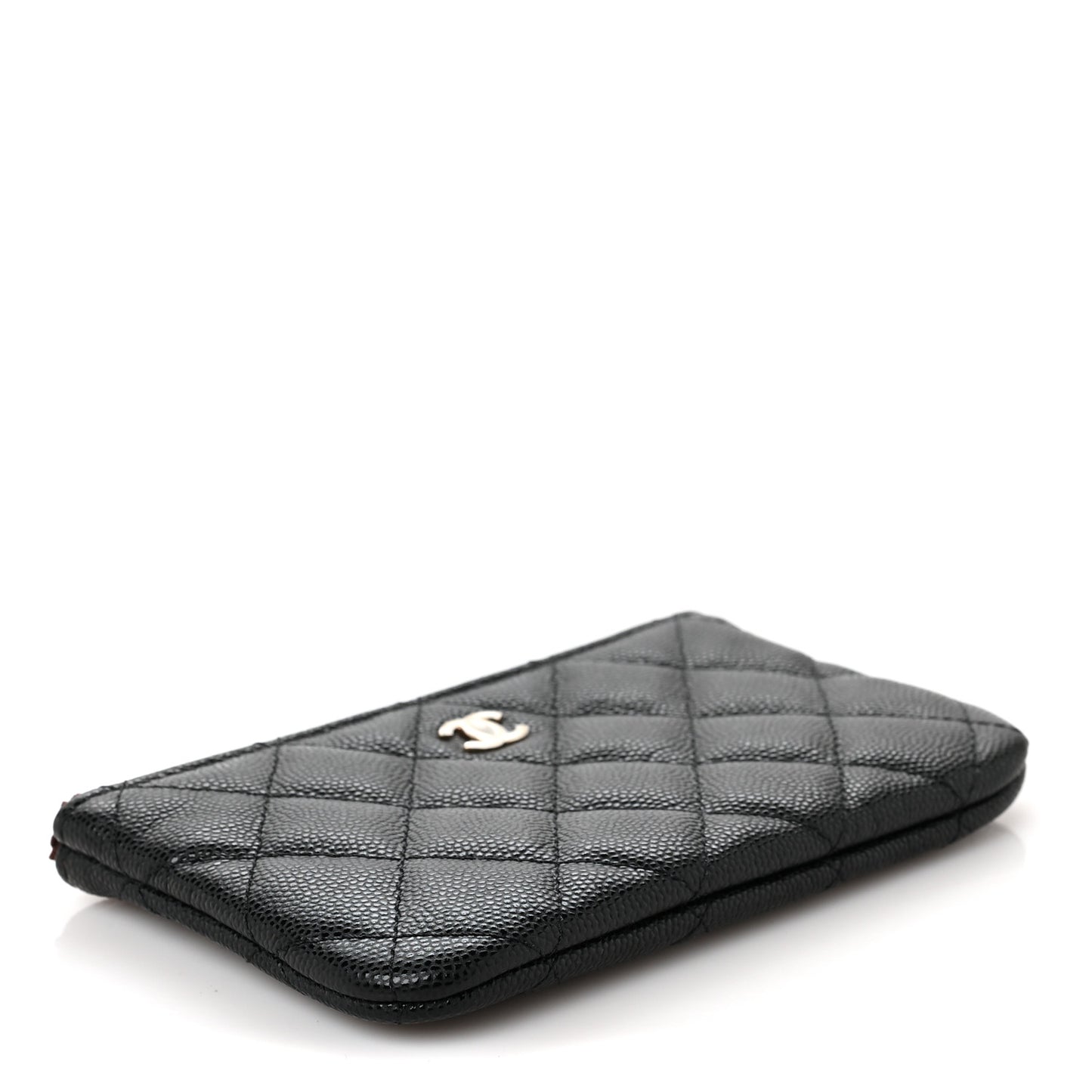 Caviar Quilted Small Cosmetic Case Black