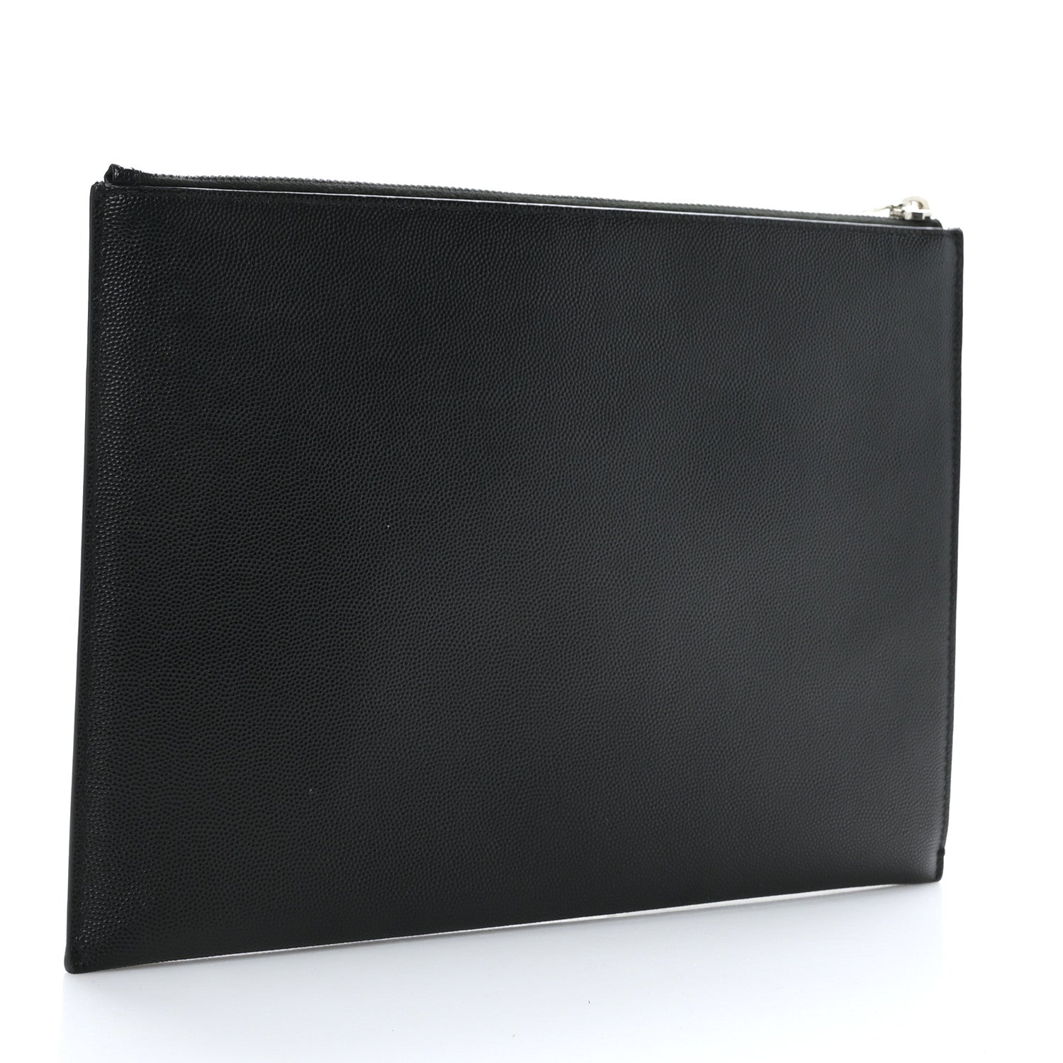 Saint Laurent Grain De Poudre Zipped Tablet Holder Black 2 of 7