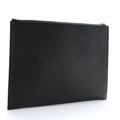 Saint Laurent Grain De Poudre Zipped Tablet Holder Black 2 of 7
