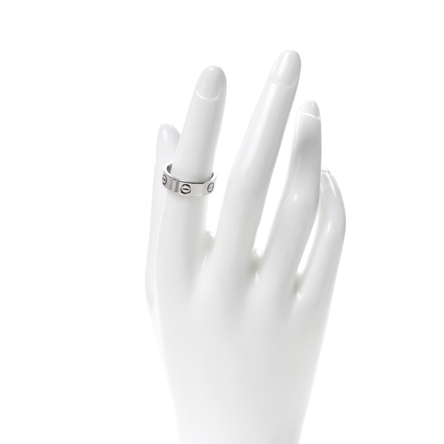 18K White Gold 5.5mm LOVE Ring 54 6.75