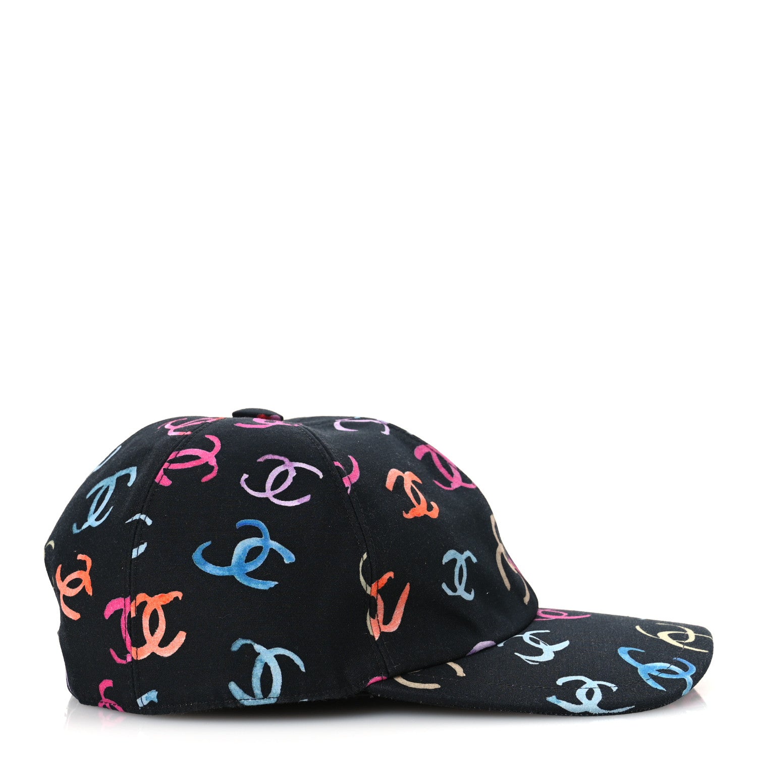 Chanel Cotton CC Cap Hat Black Multicolor 5 of 10