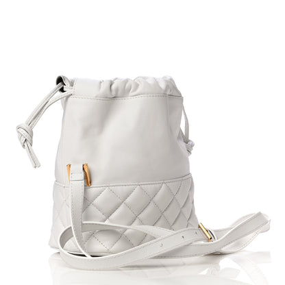 Versace Nappa Quilted Medusa Bucket Bag White 3 of 10