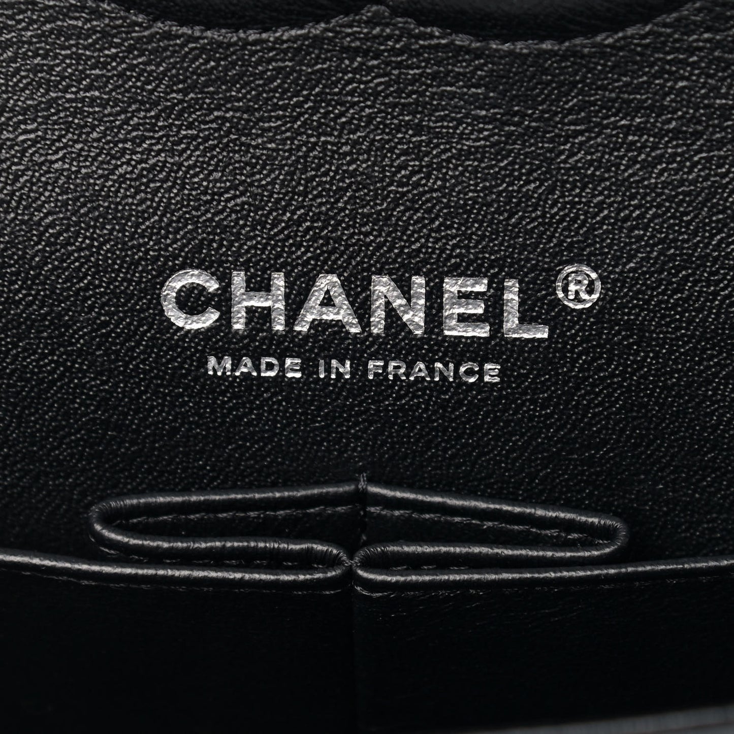 Patent Quilted Medium Double Flap Black
