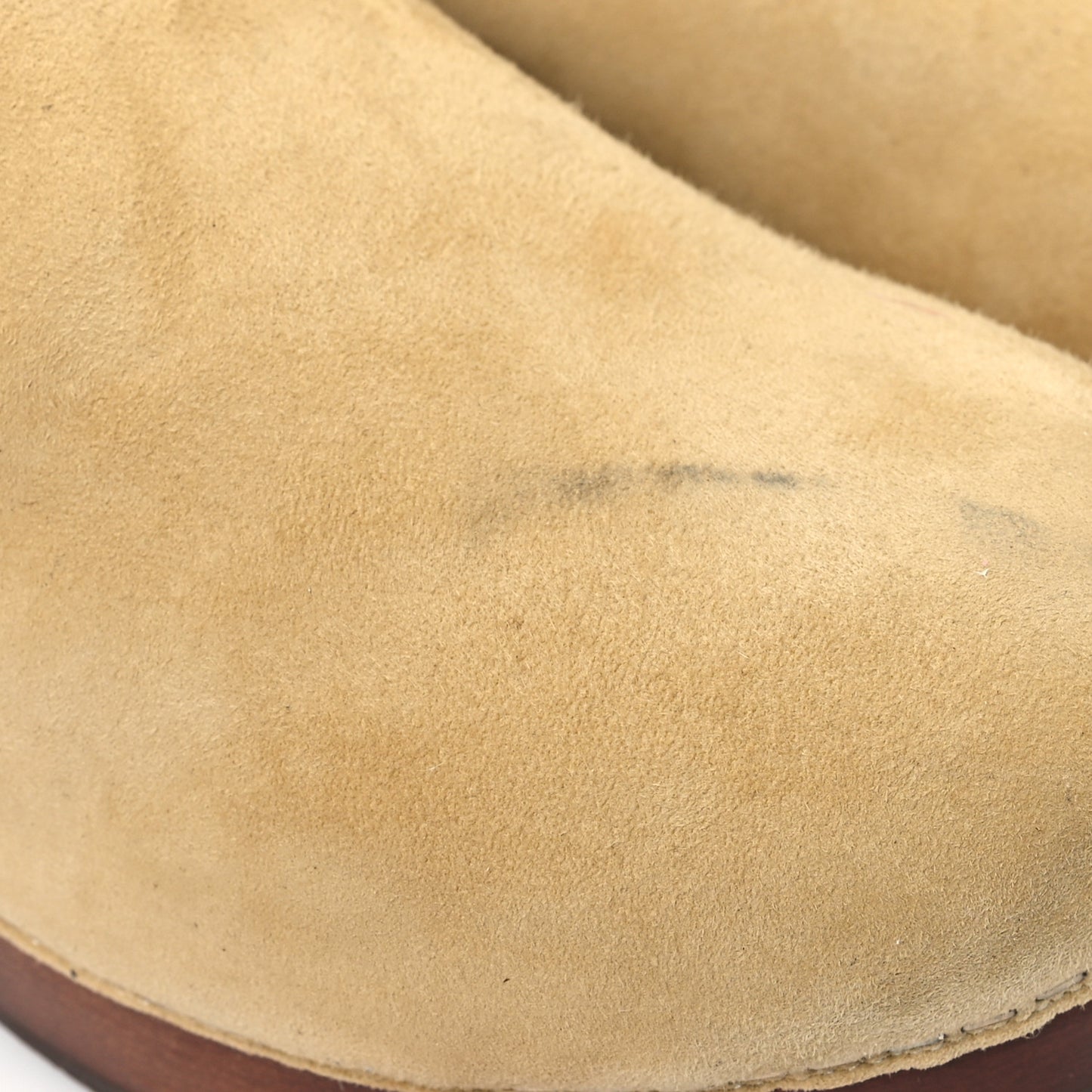 Suede Shearling CC Clogs 37 Beige