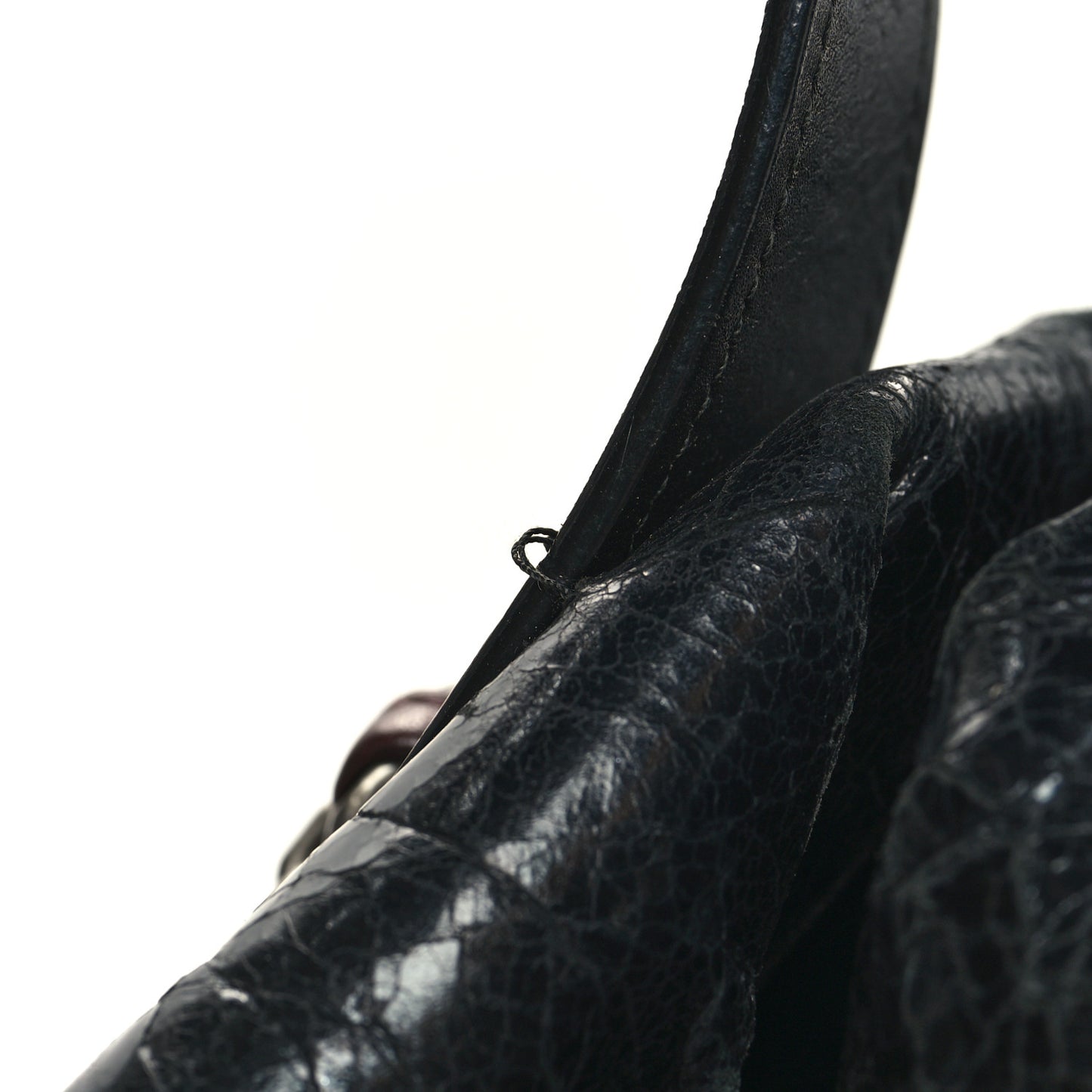 Iridescent Calfskin Small In The Mix Tote Black