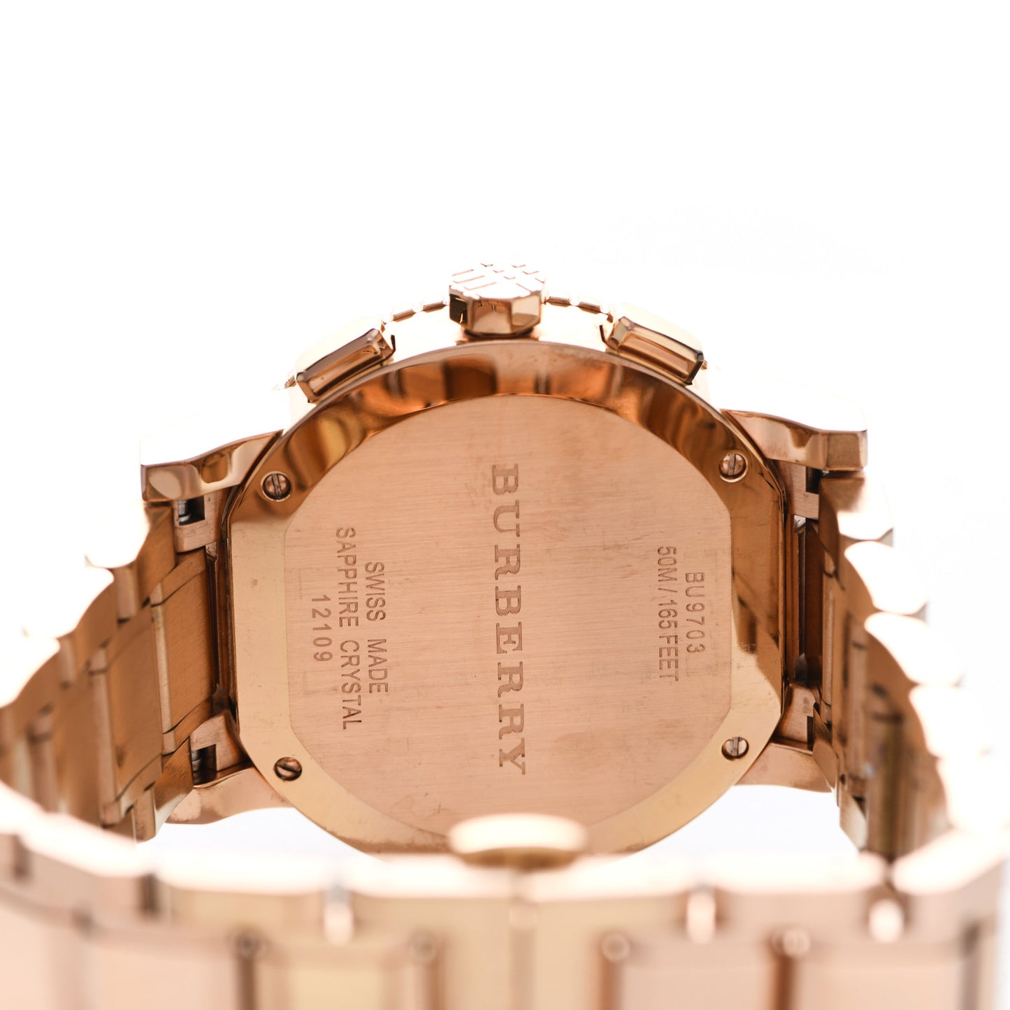 Stainless Steel 38mm City Chronograph Quartz Watch Rose BU9703