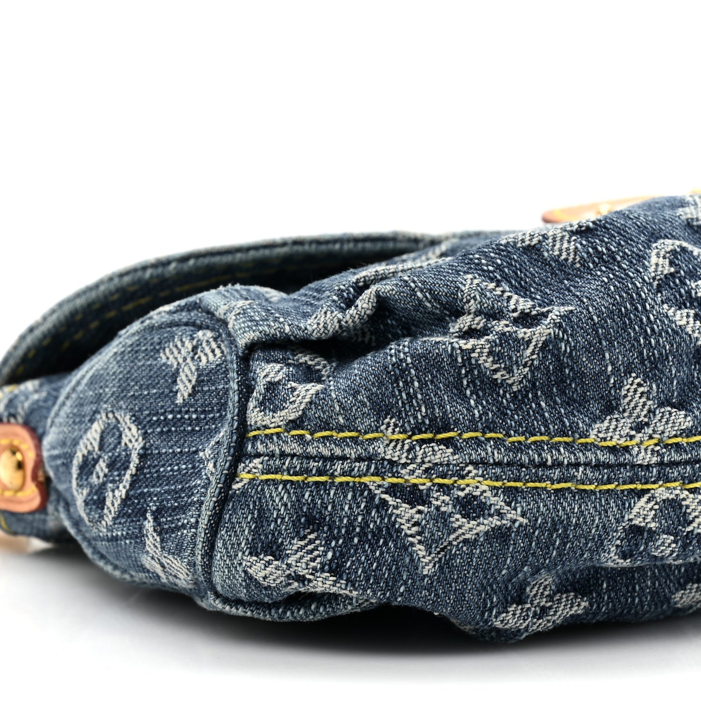 Monogram Denim Mini Pleaty Blue