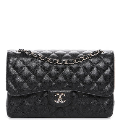 Chanel Caviar Quilted Jumbo Double Flap Black 1 of 8