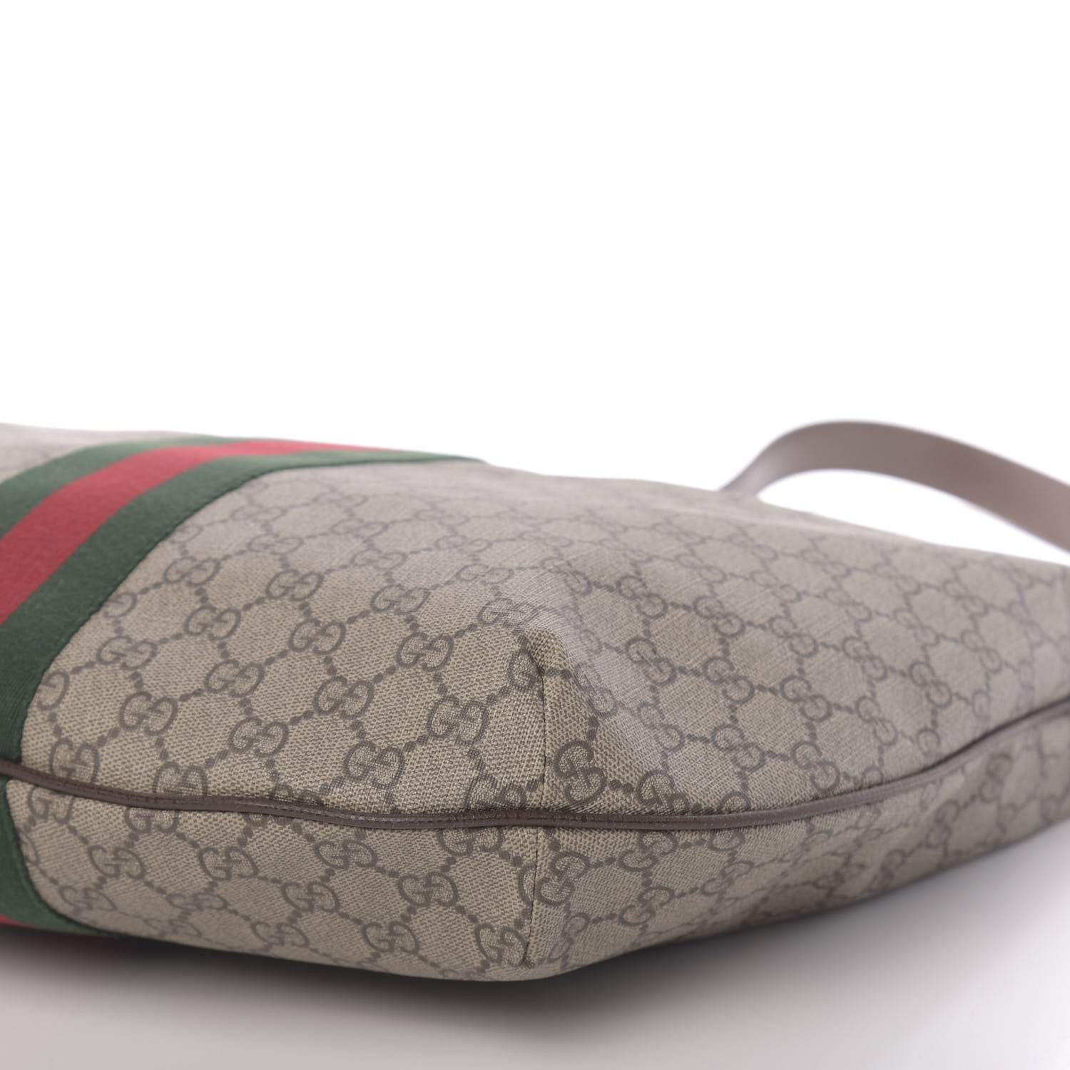 Gucci GG Supreme Monogram Web Ophidia Half Moon Hobo Brown 9 of 11