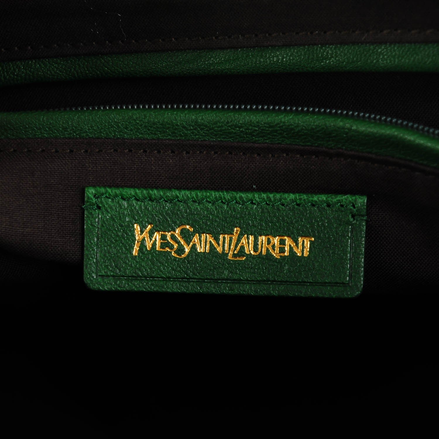 Saint Laurent Sheepskin Medium Cabas ChYc Tartan Green 6 of 7
