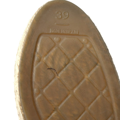 Chanel Lambskin Quilted CC Espadrilles 39 Beige 7 of 9