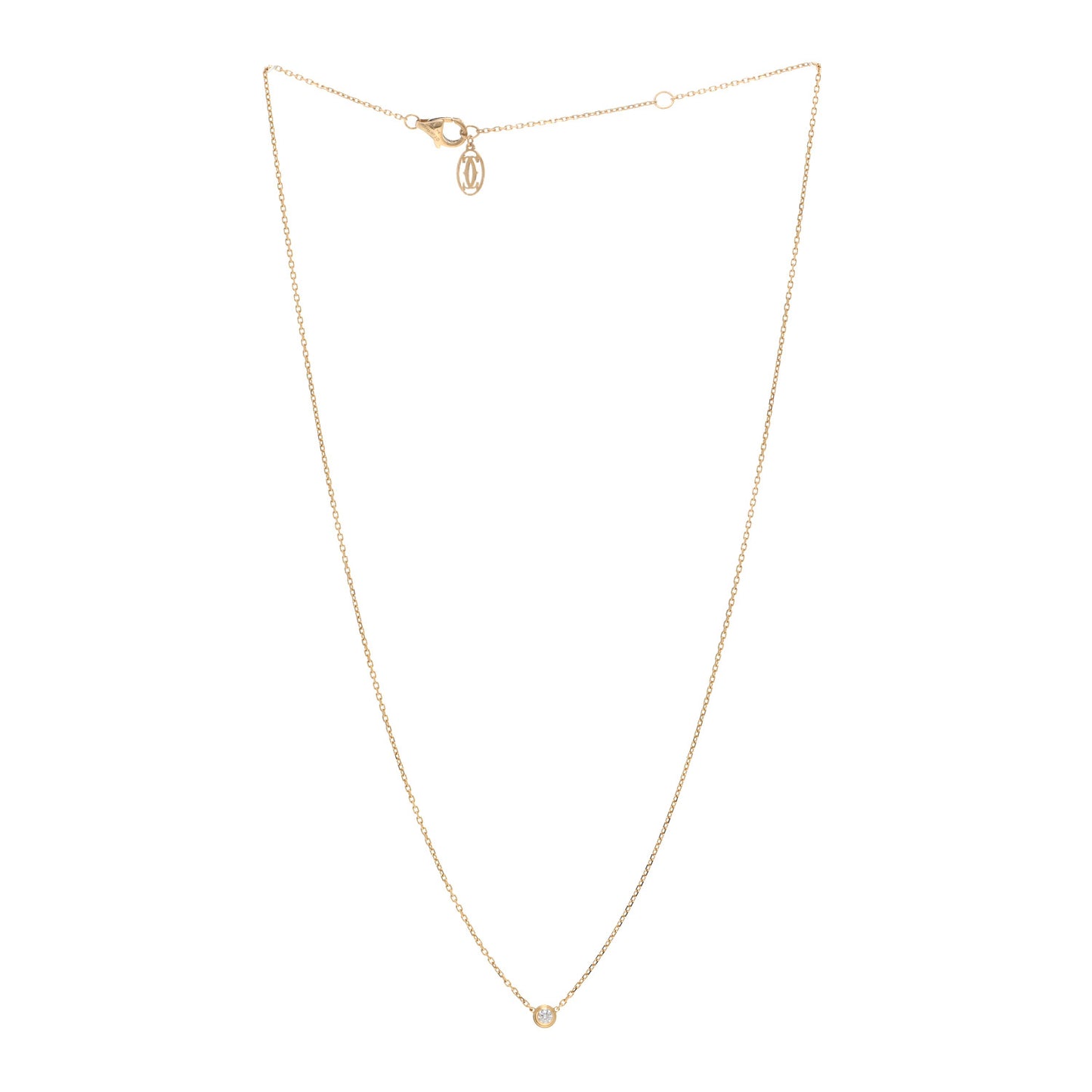 18K Yellow Gold Diamond XS D'Amour Pendant Necklace
