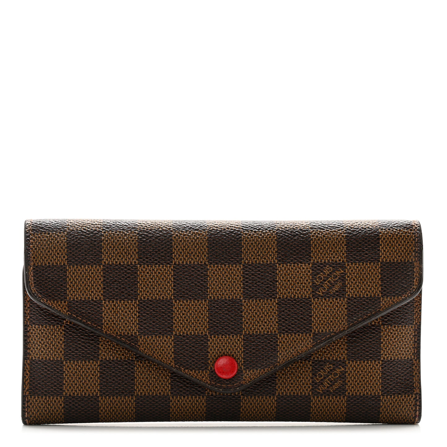 Damier Ebene Josephine Wallet Red