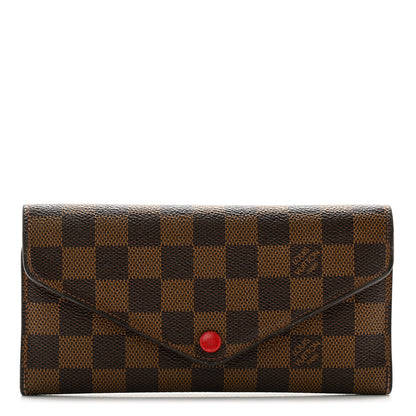Louis Vuitton Damier Ebene Josephine Wallet Red 1 of 13