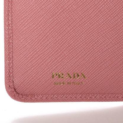 Prada Saffiano Metal Compact Wallet Petalo 6 of 8