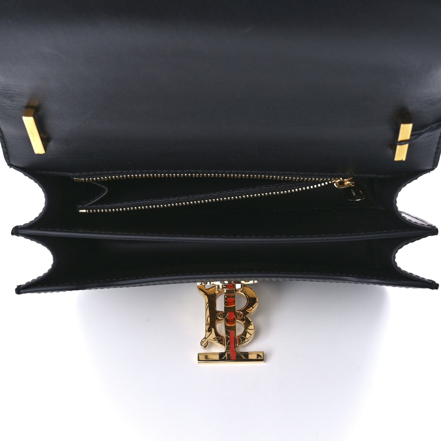 E-Canvas Monogram Stripe Small TB Bag Bridle Brown
