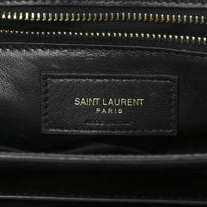 Saint Laurent Smooth Calfskin Le Maillon Satchel Black 6 of 15