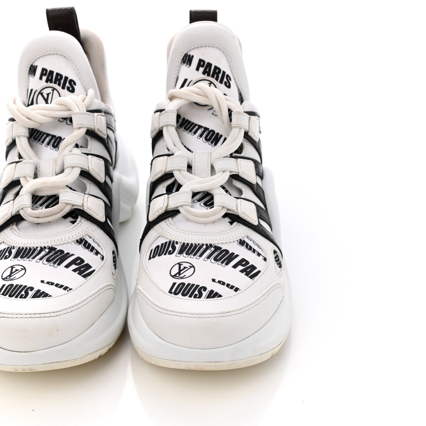 X FORNASETTI Calfskin Technical Nylon LV Archlight Sneaker 38.5 Black