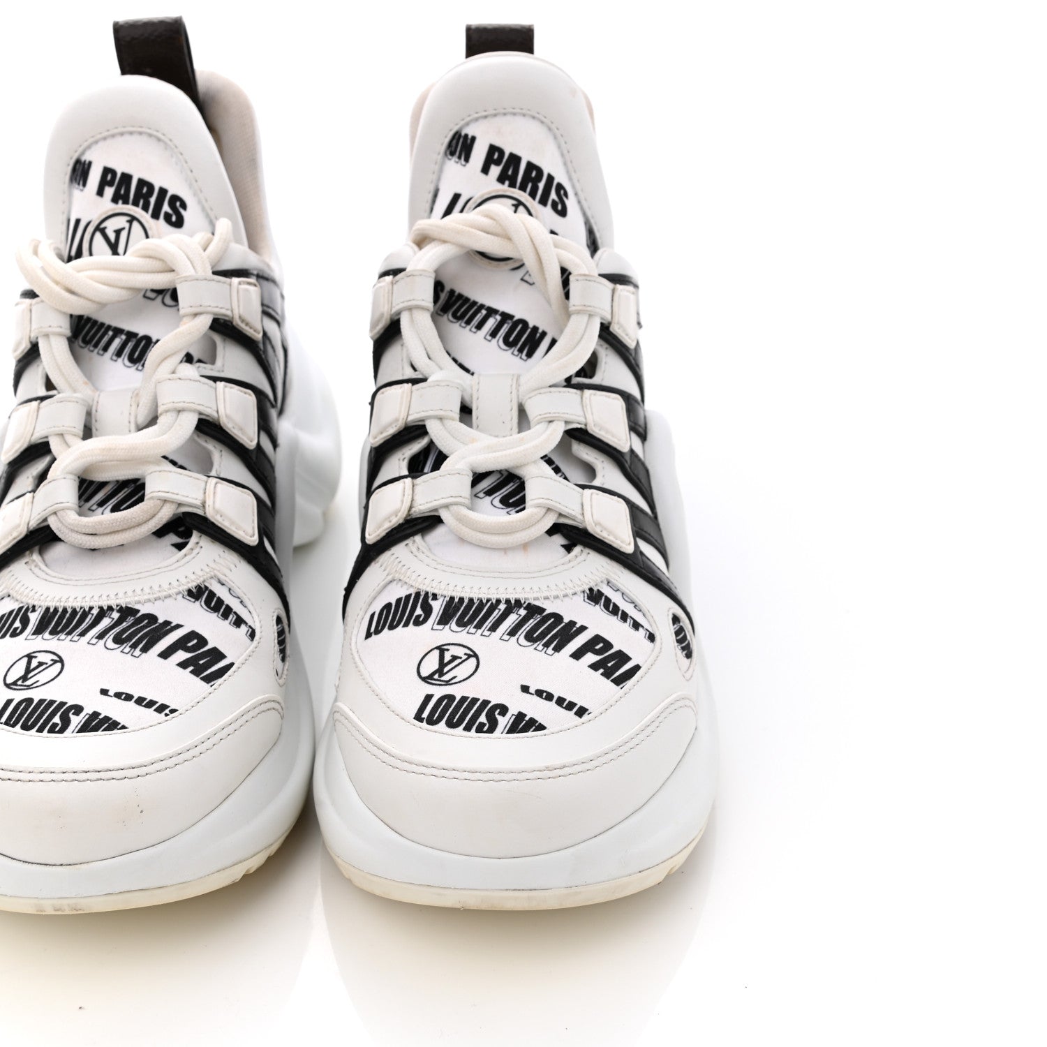 Louis Vuitton X FORNASETTI Calfskin Technical Nylon LV Archlight Sneaker 38.5 Black 10 of 15