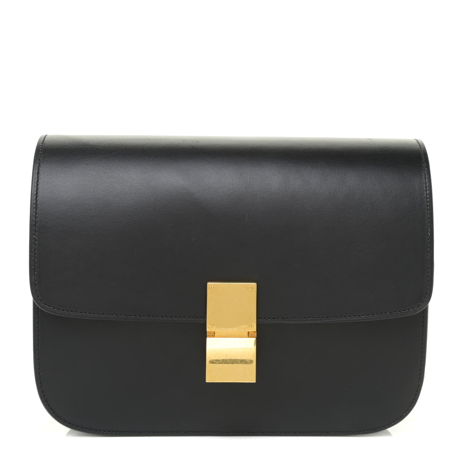 Celine Box Calfskin Medium Classic Box Flap Bag Black 1 of 14