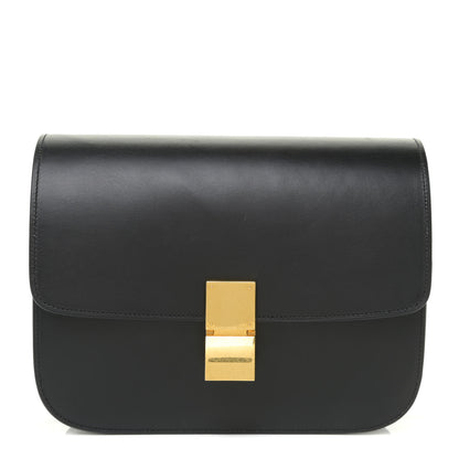Celine Box Calfskin Medium Classic Box Flap Bag Black 1 of 14
