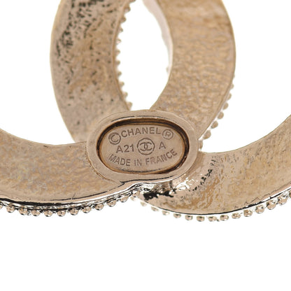Chanel Pearl Crystal CC Earrings Gold 4 of 5