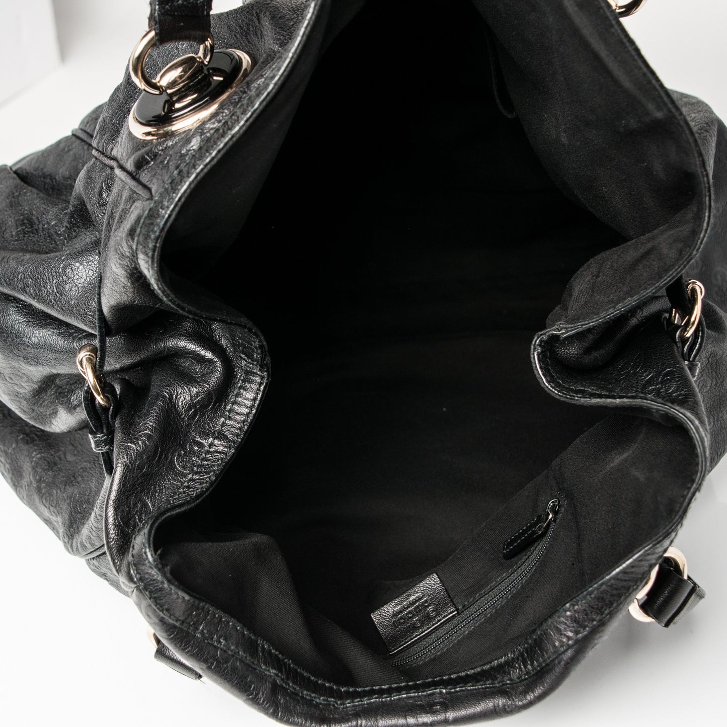 Guccissima Large Full Moon Tote Black