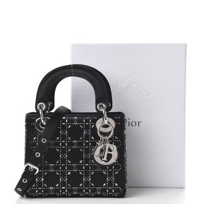 Christian Dior Satin Crystal Cannage Mini Lady Dior Black 10 of 10