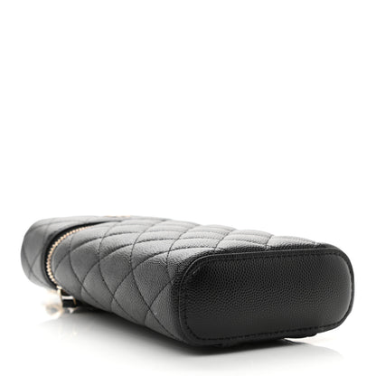 Chanel Caviar Quilted Phone Holder With Chain Black 3 of 10