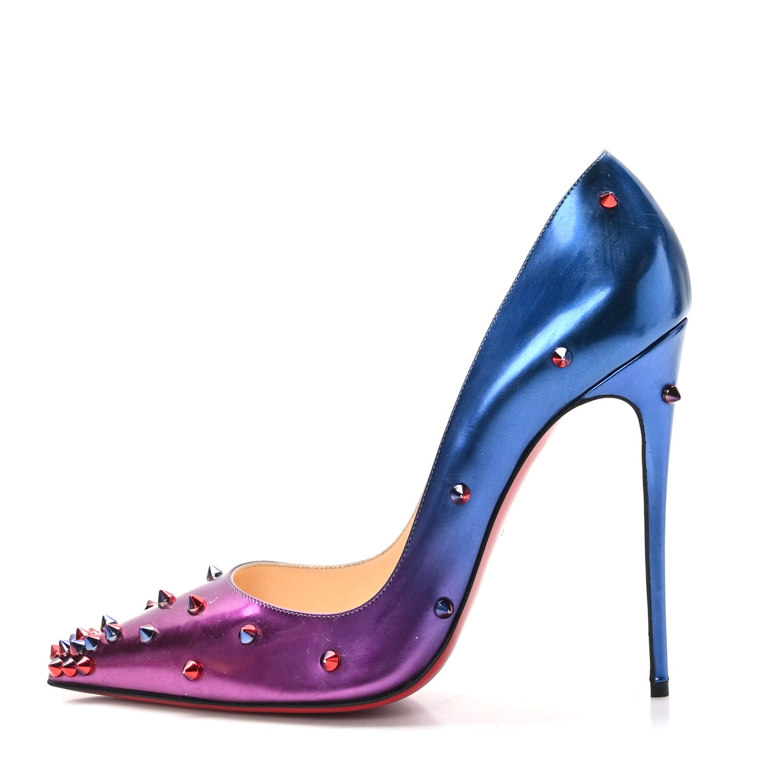 Christian Louboutin Patent Scarabe Degraspike 120 Pumps 39.5 Rose Digitale 1 of 7