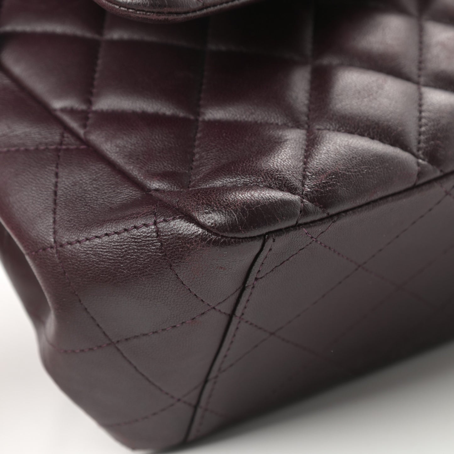 Lambskin Quilted Maxi Double Flap Purple