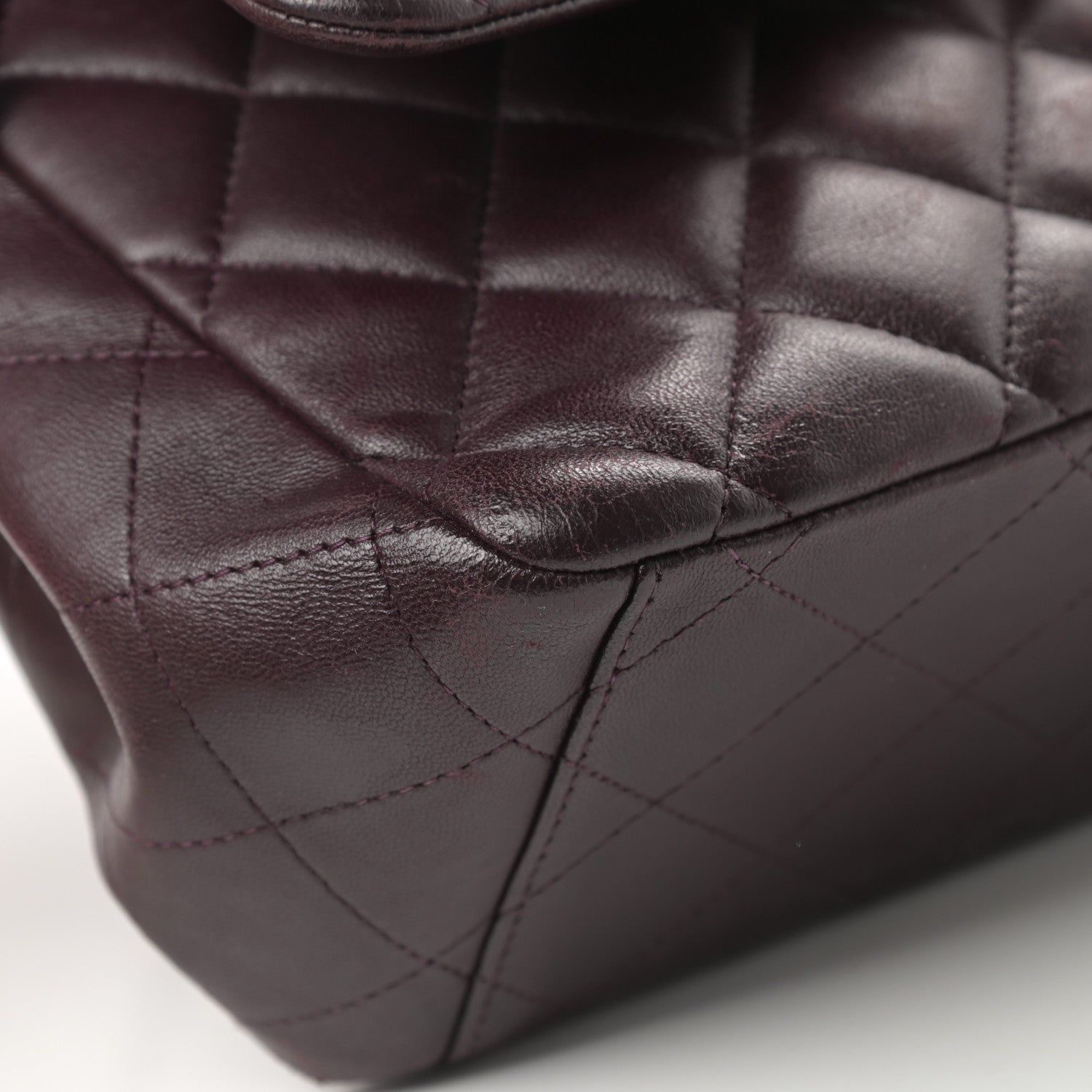 Chanel Lambskin Quilted Maxi Double Flap Purple 9 of 21