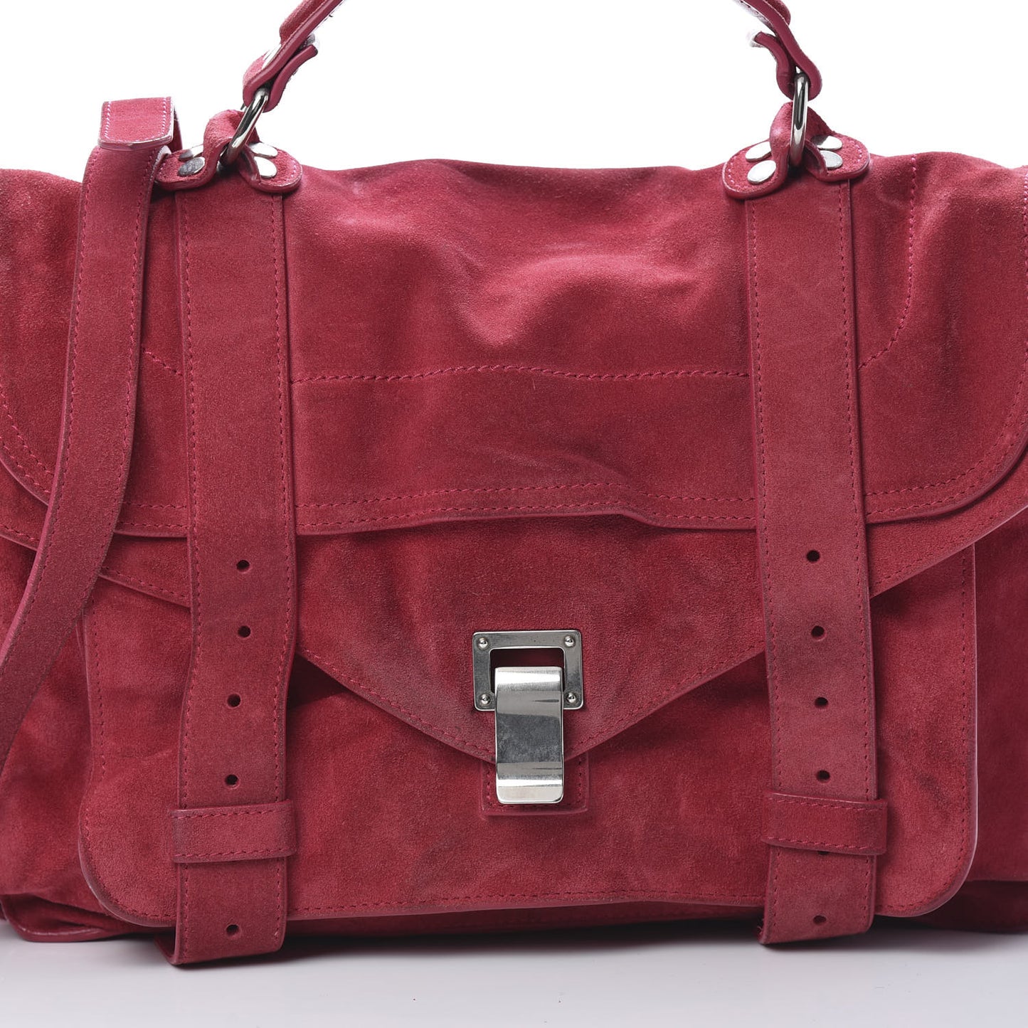 Suede Medium PS1 Satchel Chianti