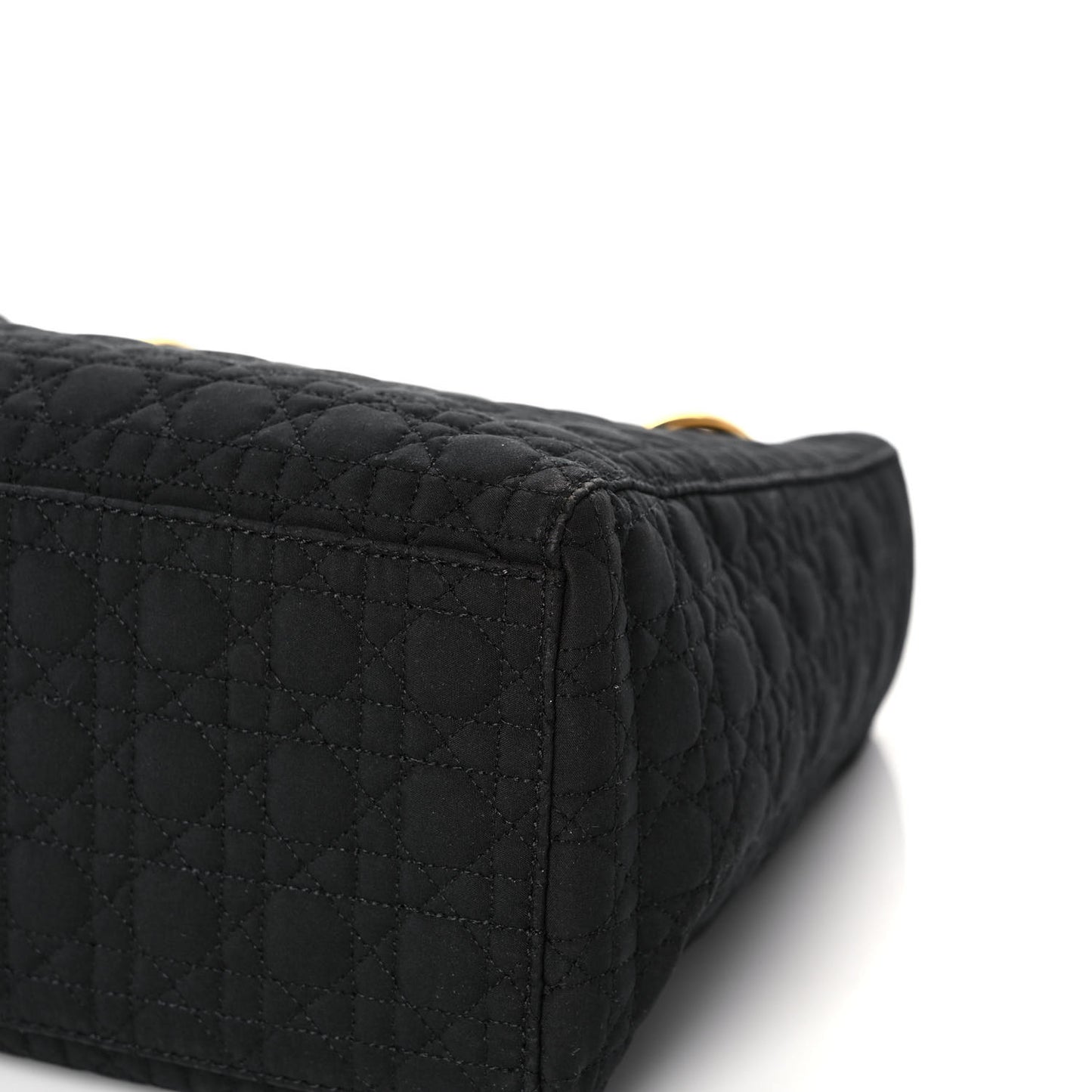 Nylon Cannage Medium Lady Dior Black