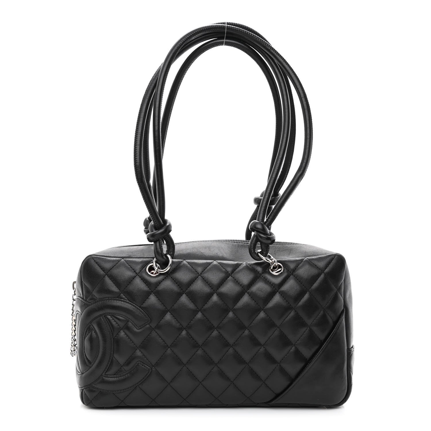 Chanel Calfskin Quilted Large Cambon Bowler Black 1 of 10