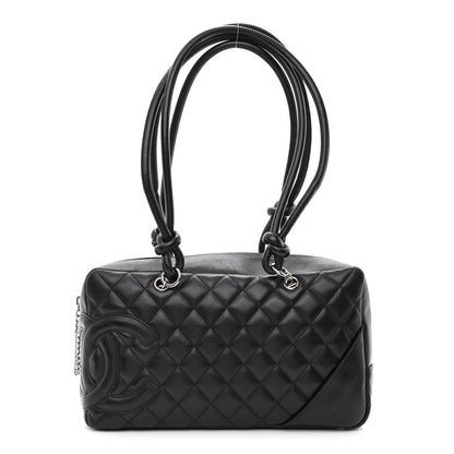 Chanel Calfskin Quilted Large Cambon Bowler Black 1 of 10