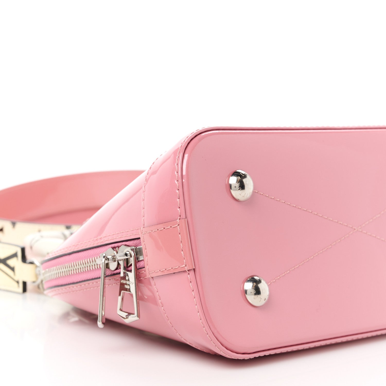 Louis Vuitton Patent Monogram Alma BB Rose Blush 9 of 11