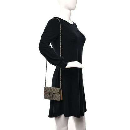 Gucci GG Supreme Monogram Super Mini Dionysus Shoulder Bag Taupe 2 of 8