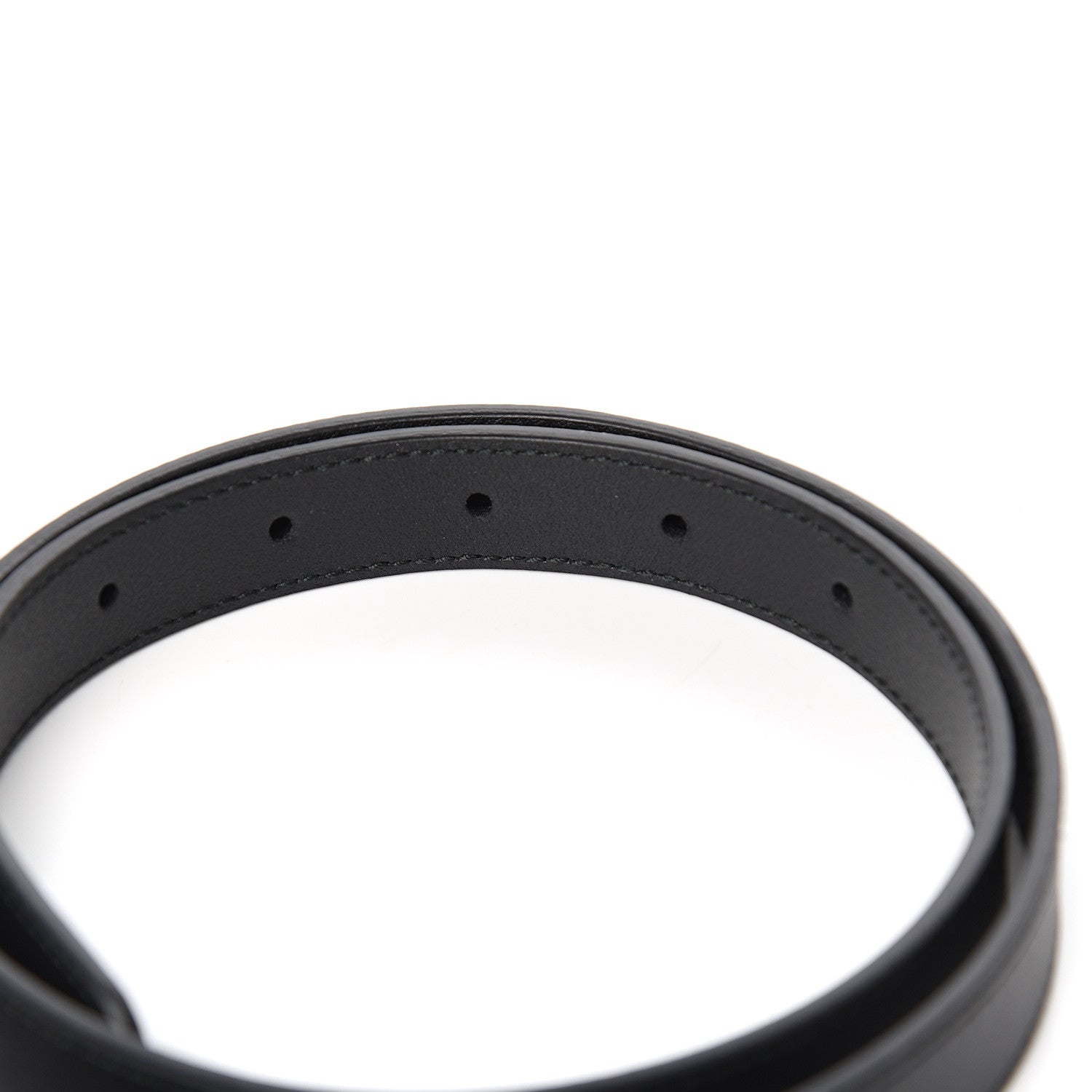 Gucci Moon Calfskin Pearl Double G 20mm Belt 80 32 Black Cream 3 of 6
