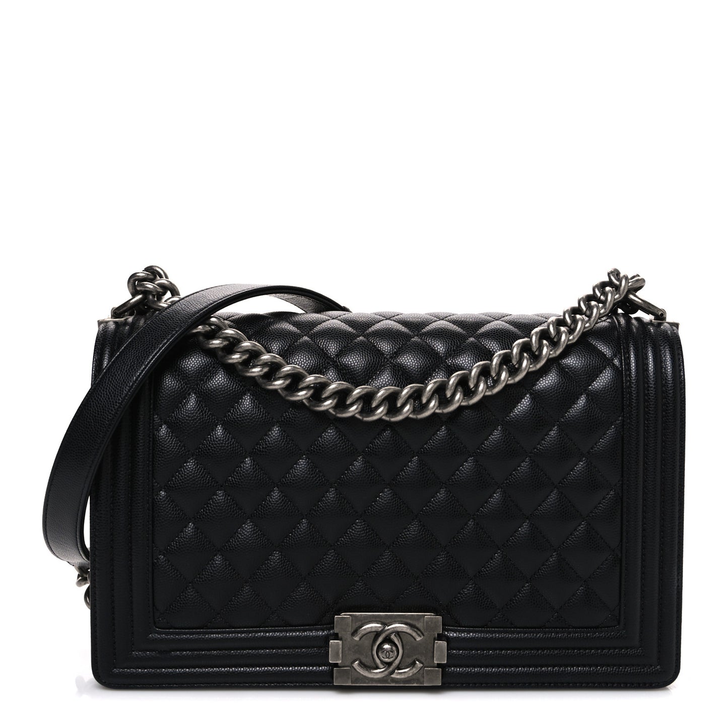 Caviar Quilted New Medium Boy Flap Black