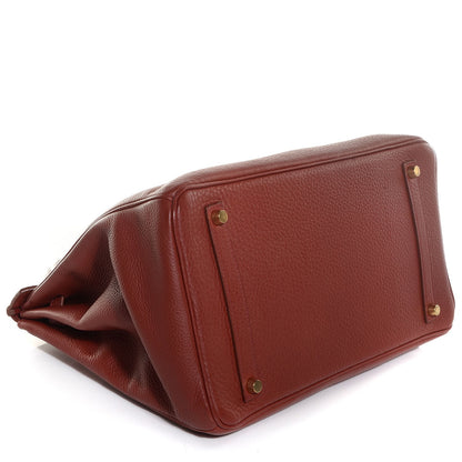 Hermes Taurillon Clemence Birkin 35 Brique 23 of 25