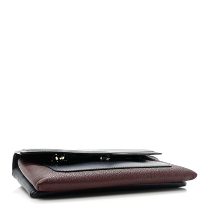 Givenchy Calfskin Duetto Crossbody Bag Blue Burgundy 4 of 13