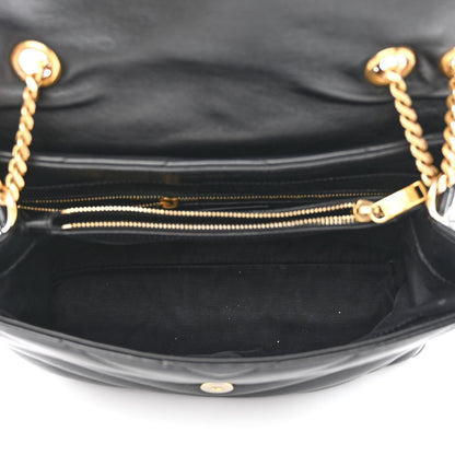 Saint Laurent Calfskin Y Quilted Monogram Medium Loulou Chain Satchel Black 5 of 12