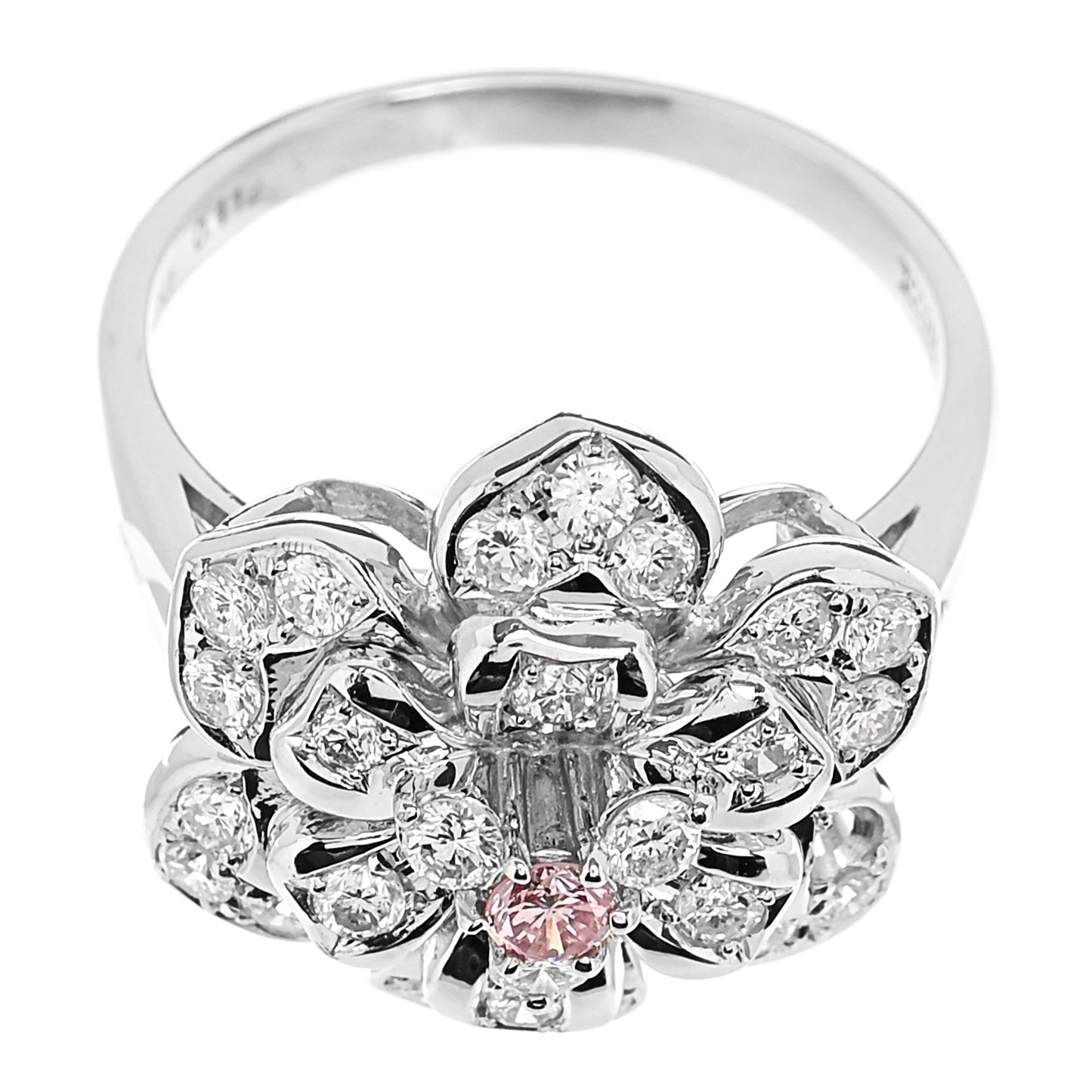 Platinum Pink Diamond 1.11ctw Flower Cocktail Ring 57 8
