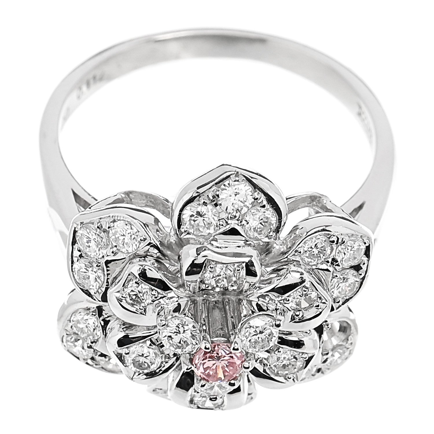 Parker & West by FASHIONPHILE Platinum Pink Diamond 1.11ctw Flower Cocktail Ring 57 8 7 of 10