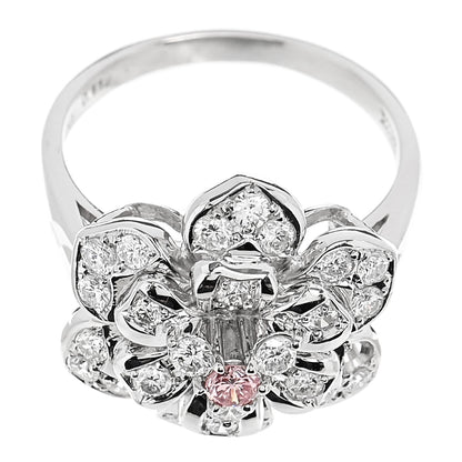Parker & West by FASHIONPHILE Platinum Pink Diamond 1.11ctw Flower Cocktail Ring 57 8 7 of 10