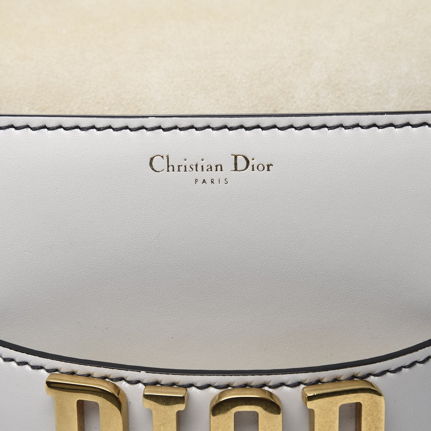 Smooth Calfskin Dio(r)evolution Flap Clutch White