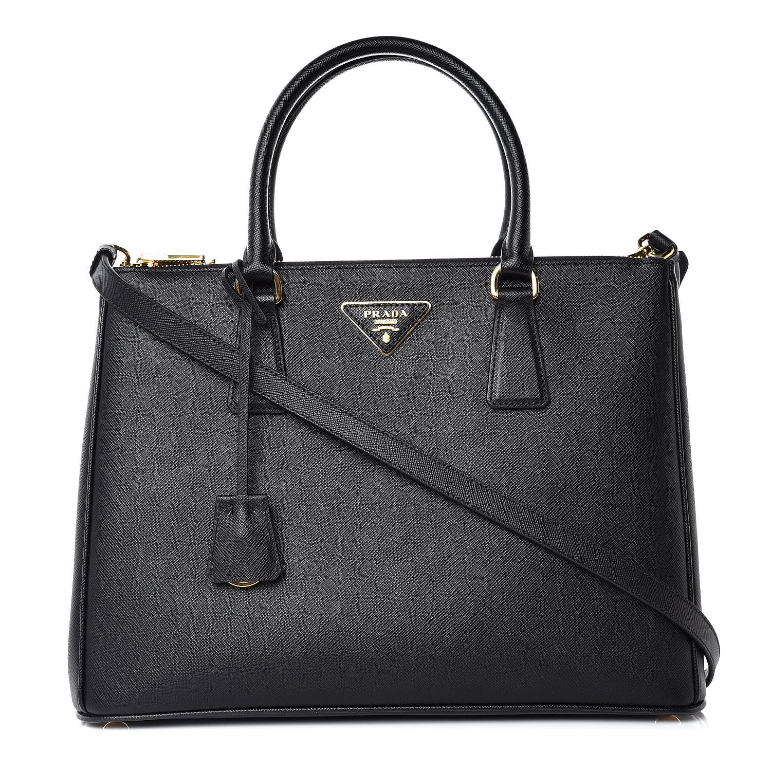 Prada Saffiano Medium Galleria Double Zip Tote Black 1 of 10