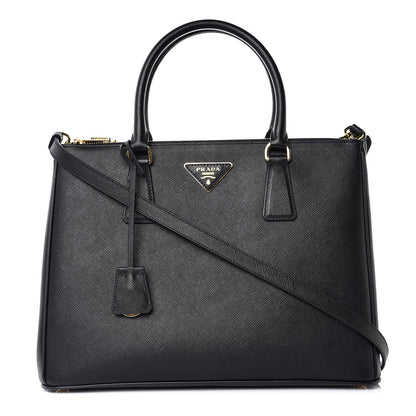 Prada Saffiano Medium Galleria Double Zip Tote Black 1 of 10